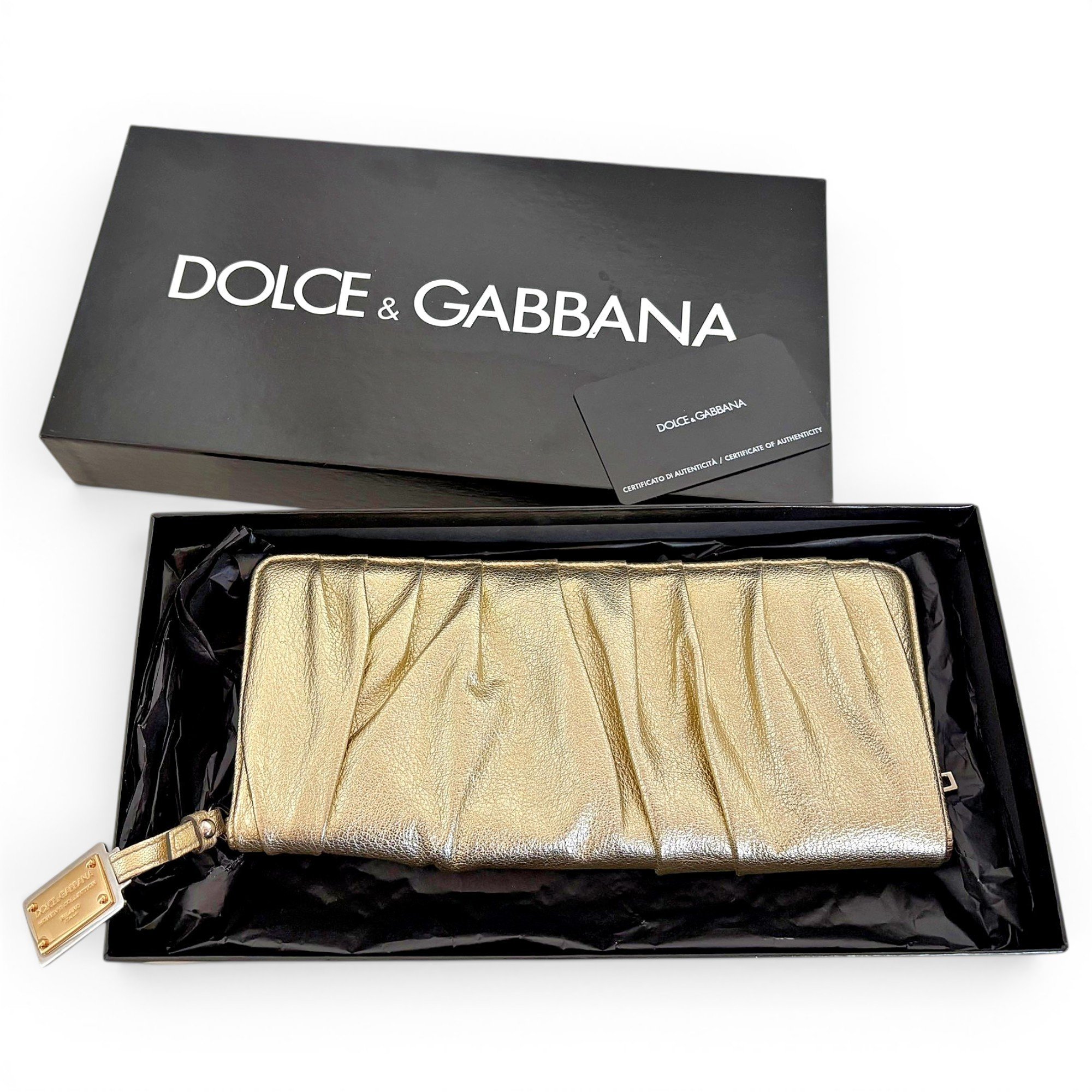 Leather clutch bag