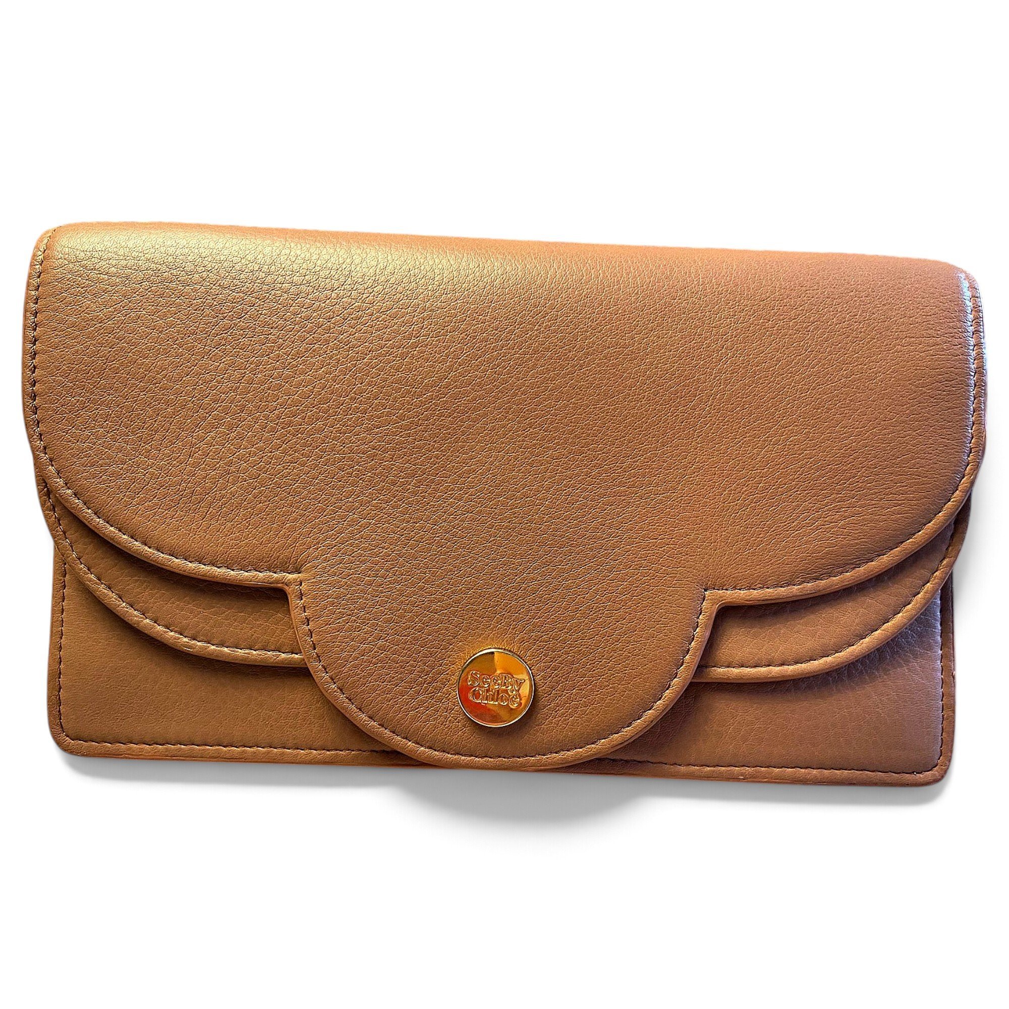 Leather clutch bag