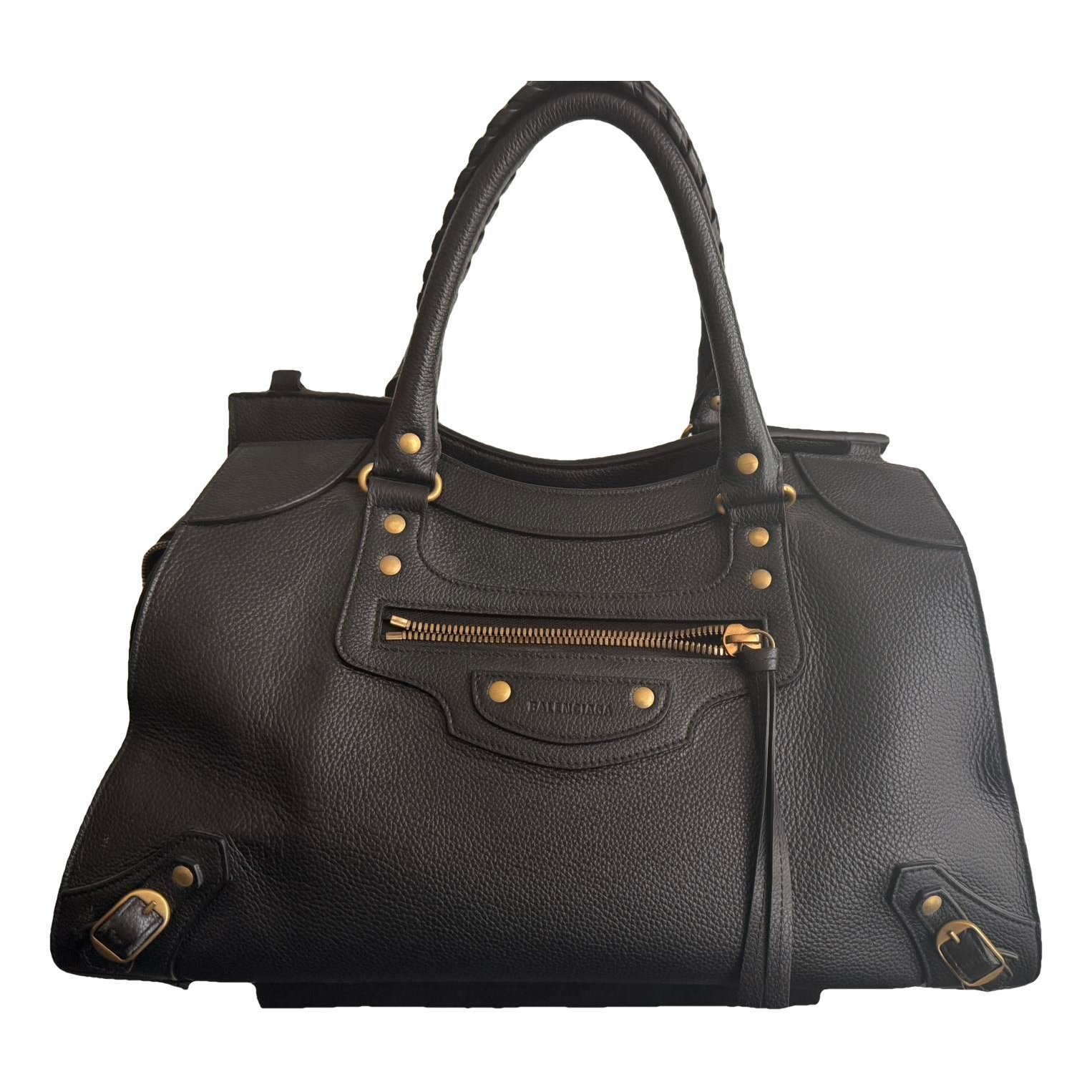 City leather handbag