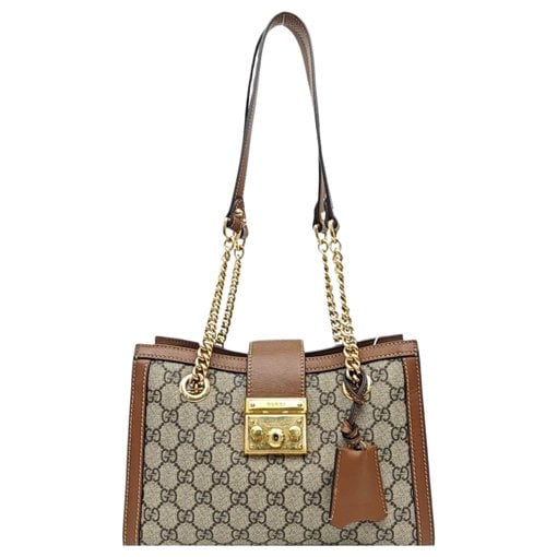 Padlock leather handbag
