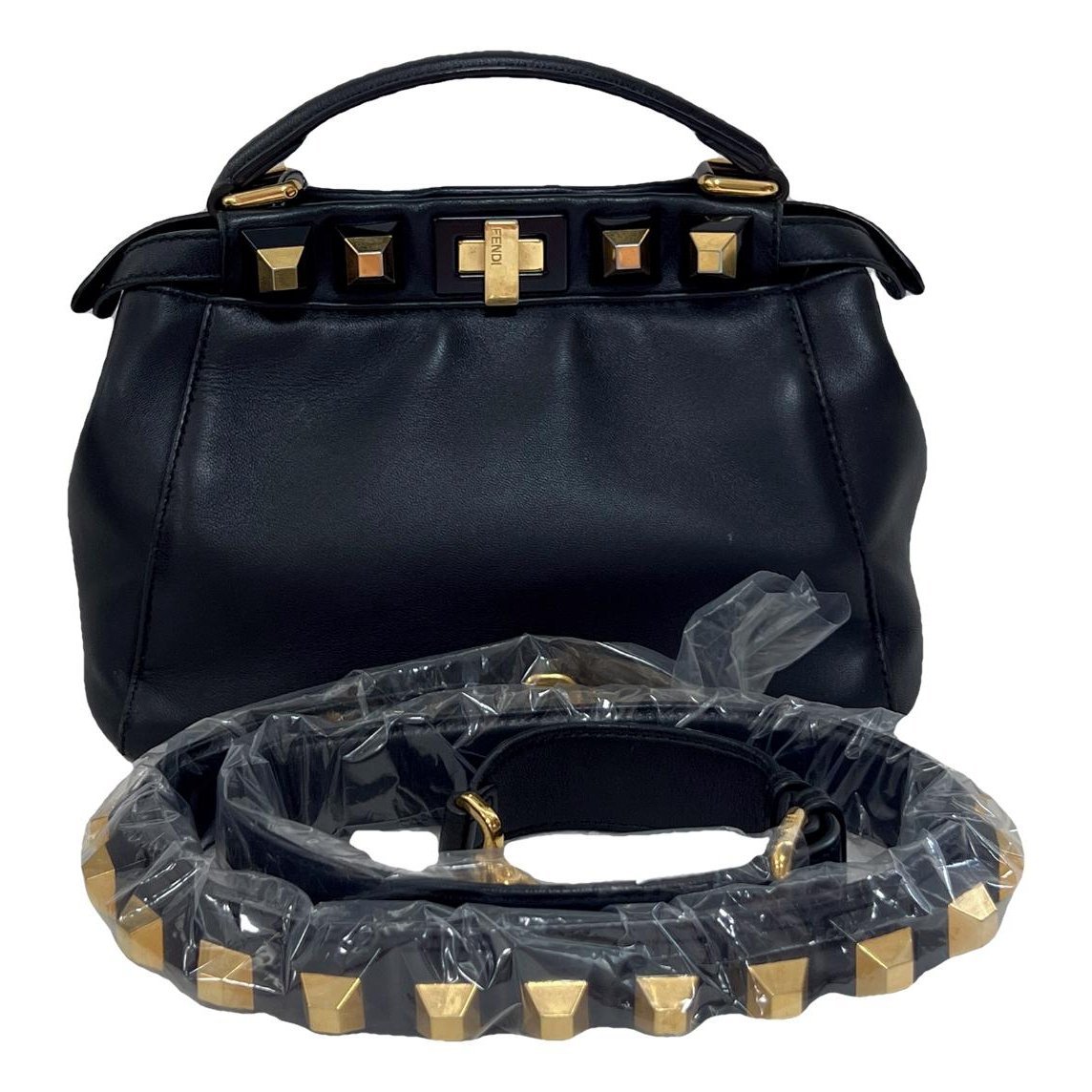 Peekaboo leather handbag