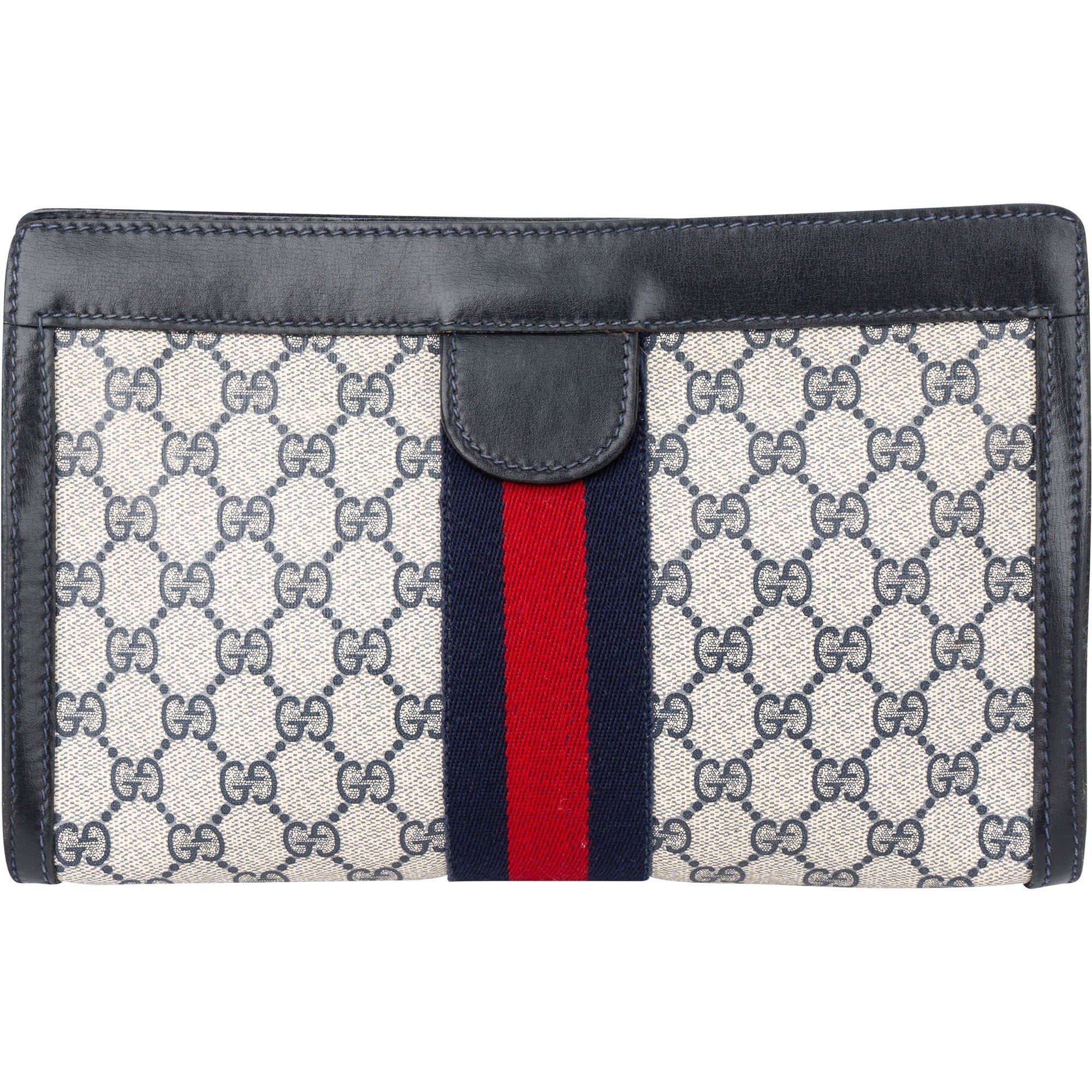 Leather clutch bag