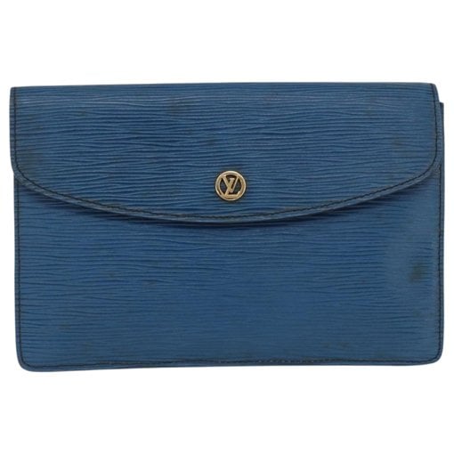 Leather clutch bag