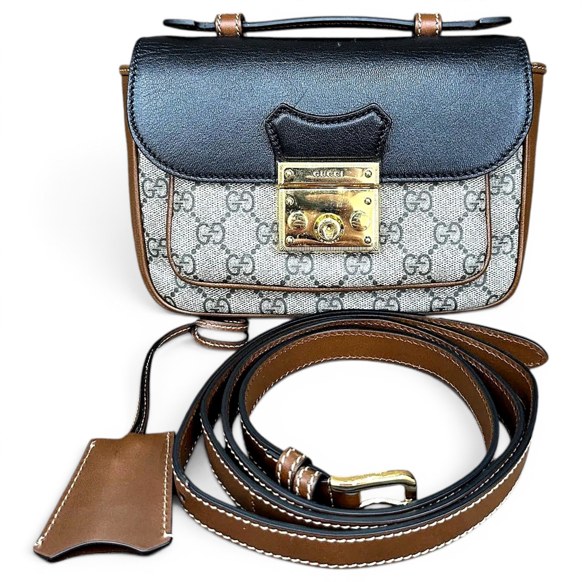 Padlock vinyl handbag