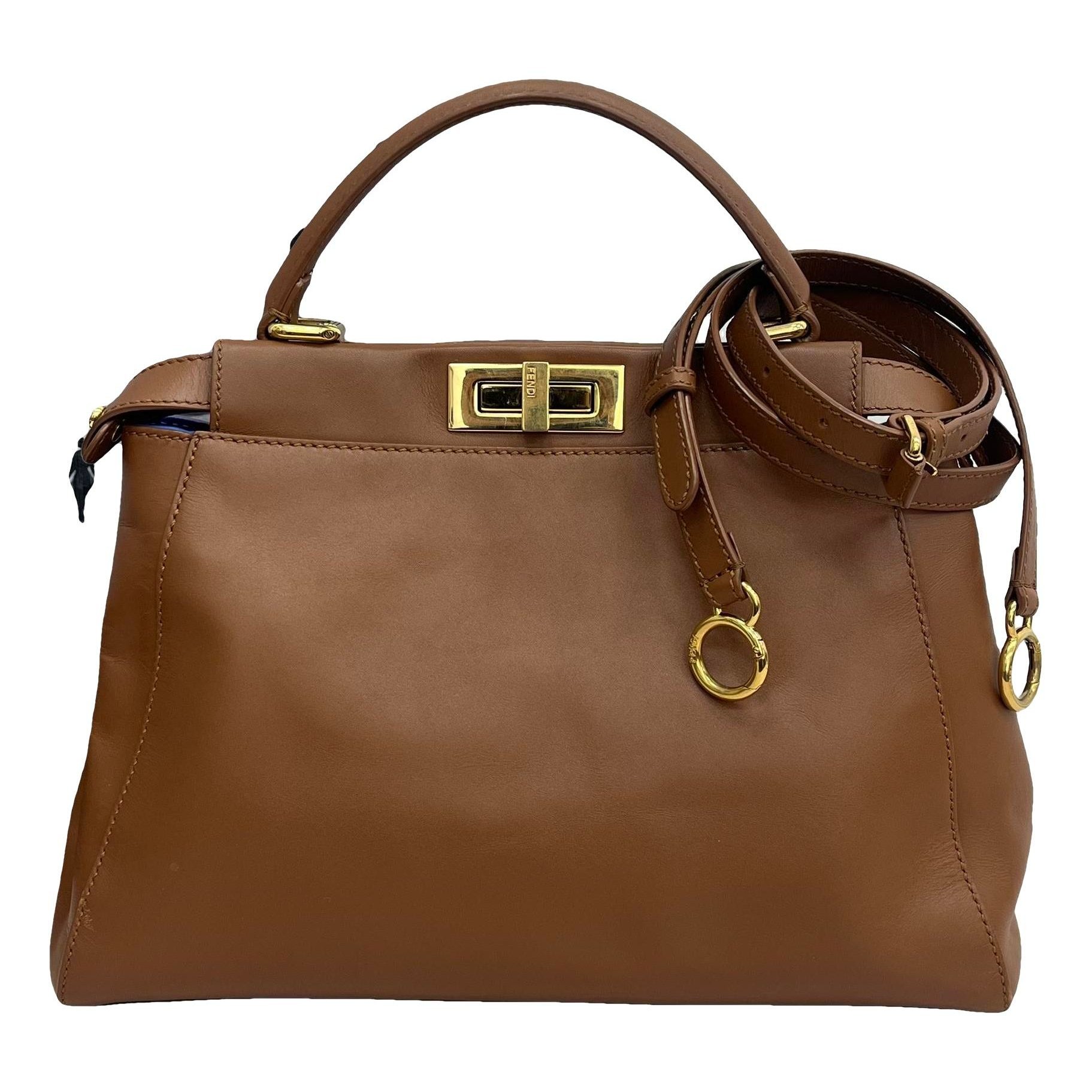 Peekaboo leather handbag