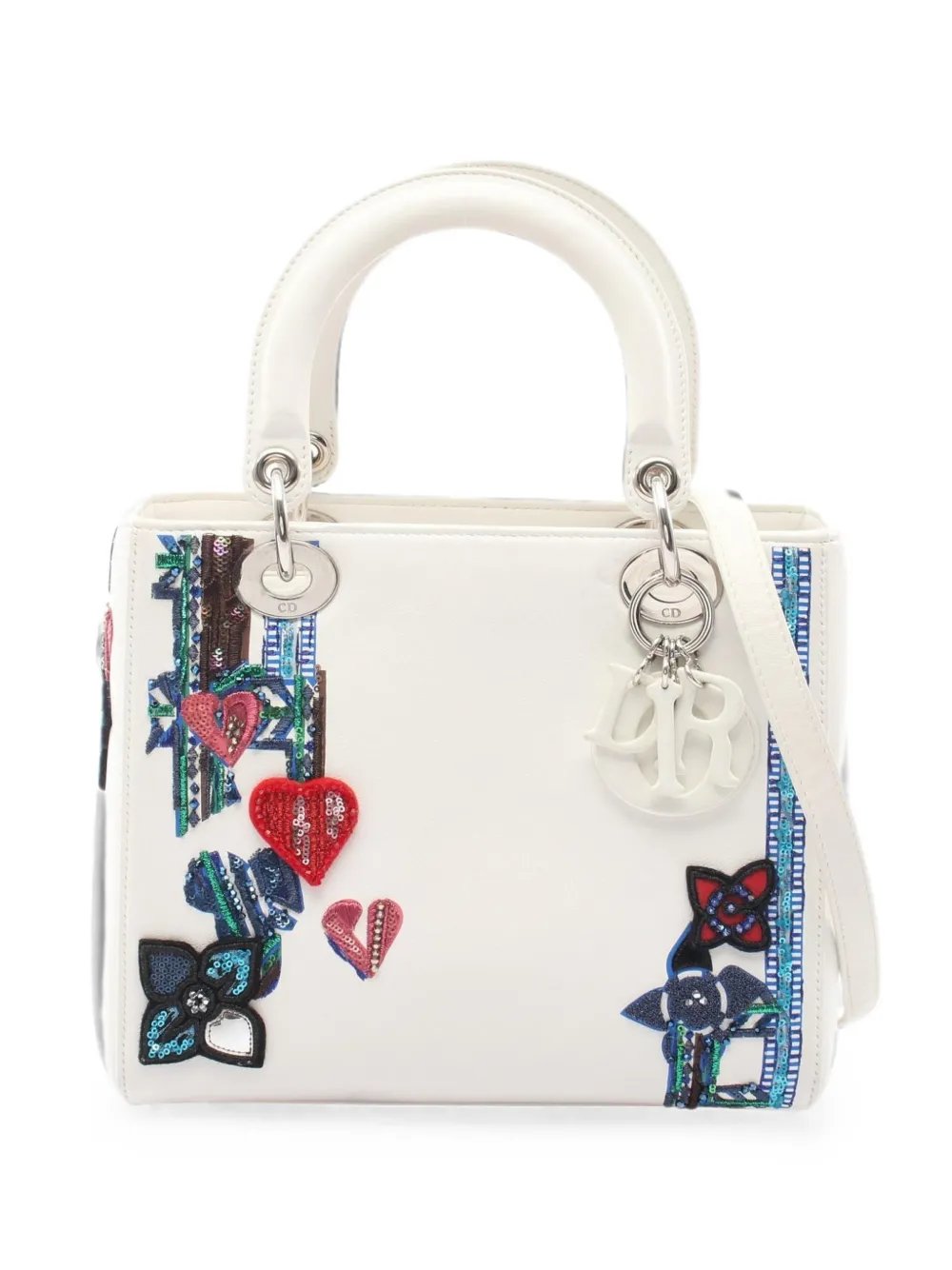 2000s Lady Dior sequin-patch handbag