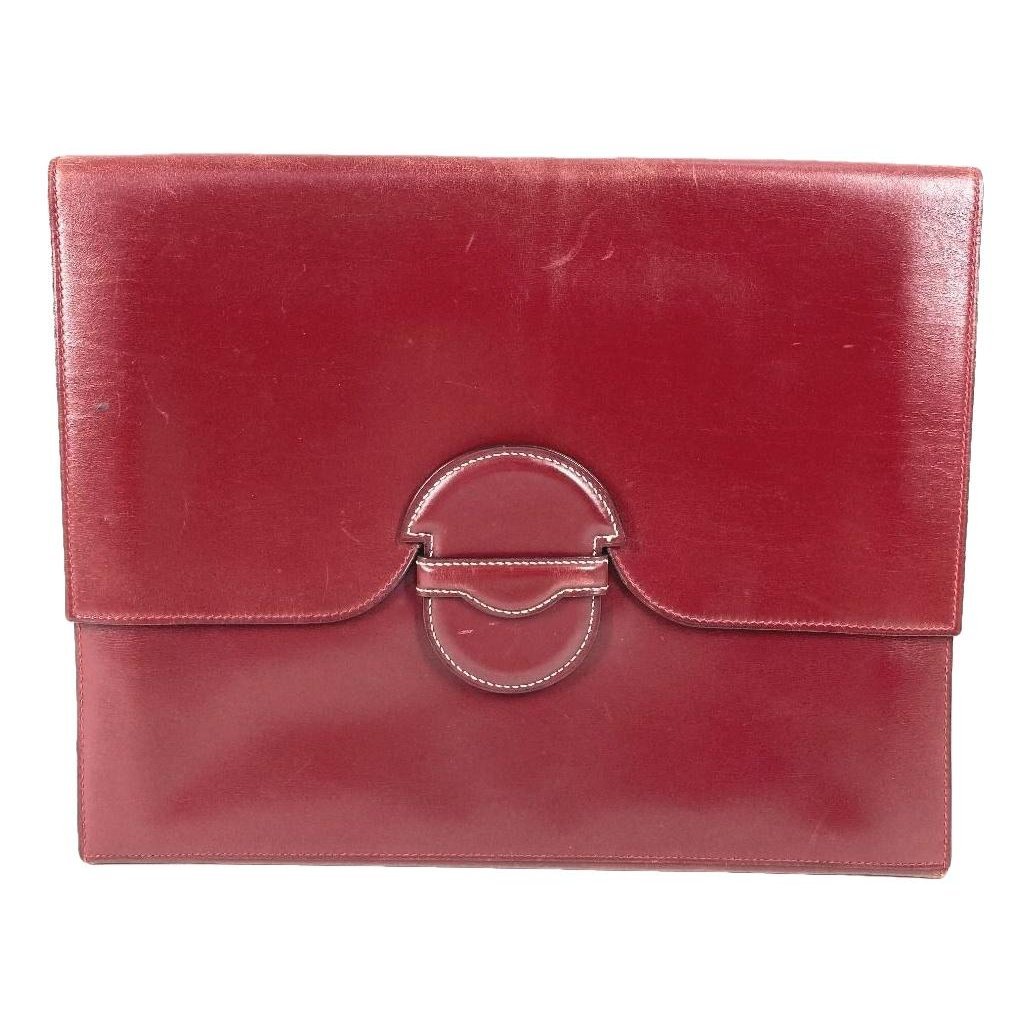 Leather clutch bag