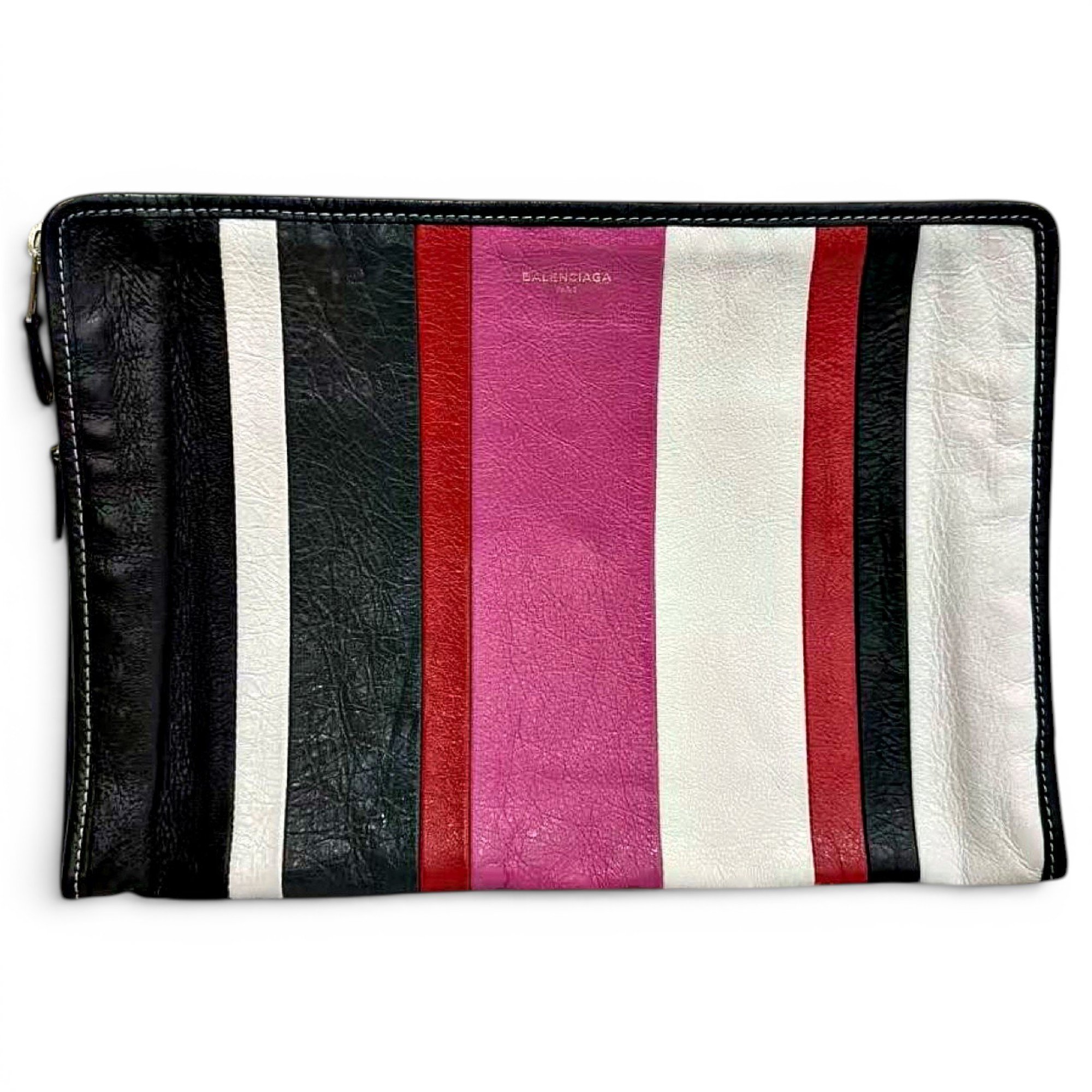 Leather clutch bag