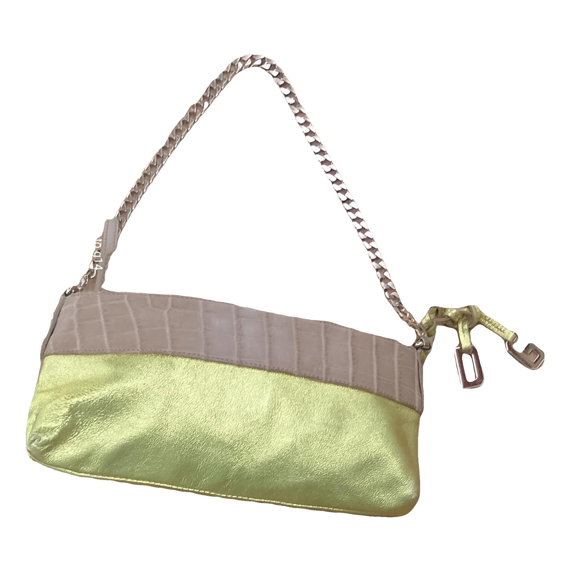 Leather clutch bag