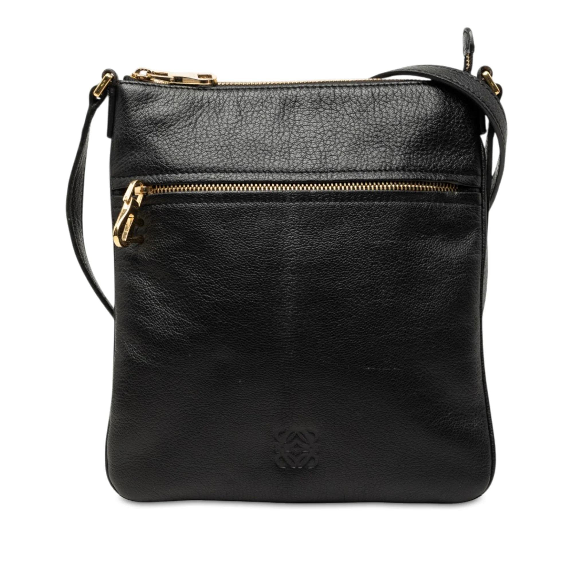 Anagram leather crossbody bag