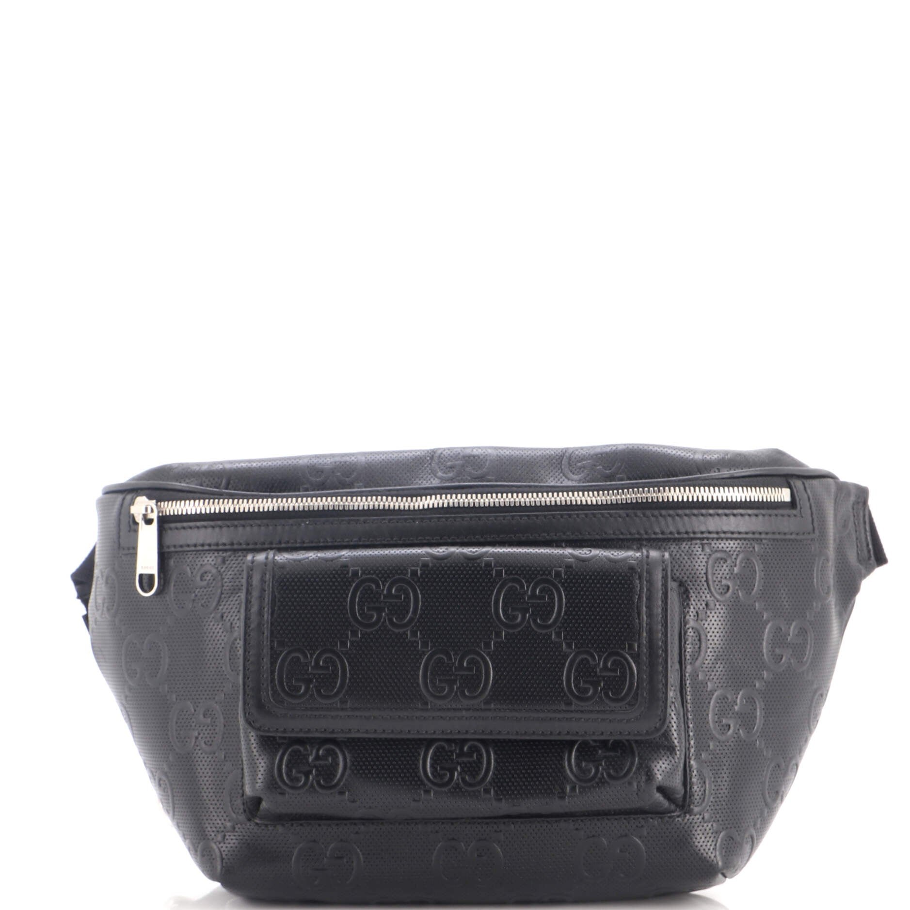 Front Pocket Belt Bag GG Embossed Perforated Leather