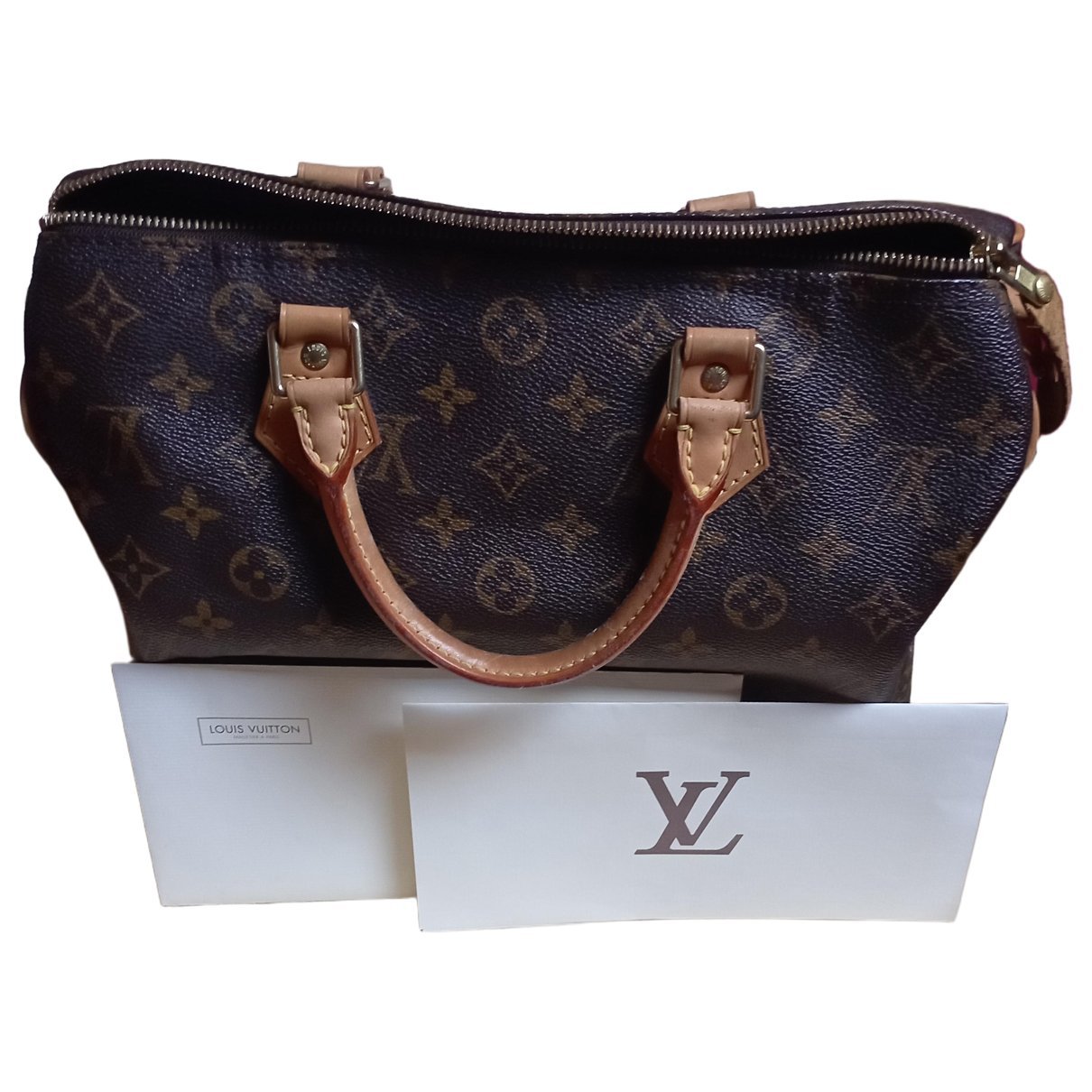 Speedy leather handbag
