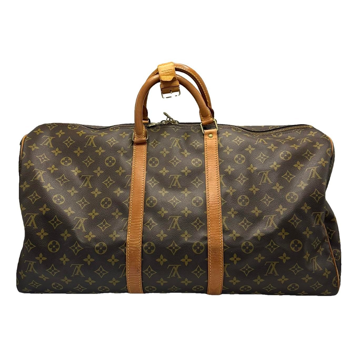 Keepall leather travel bag