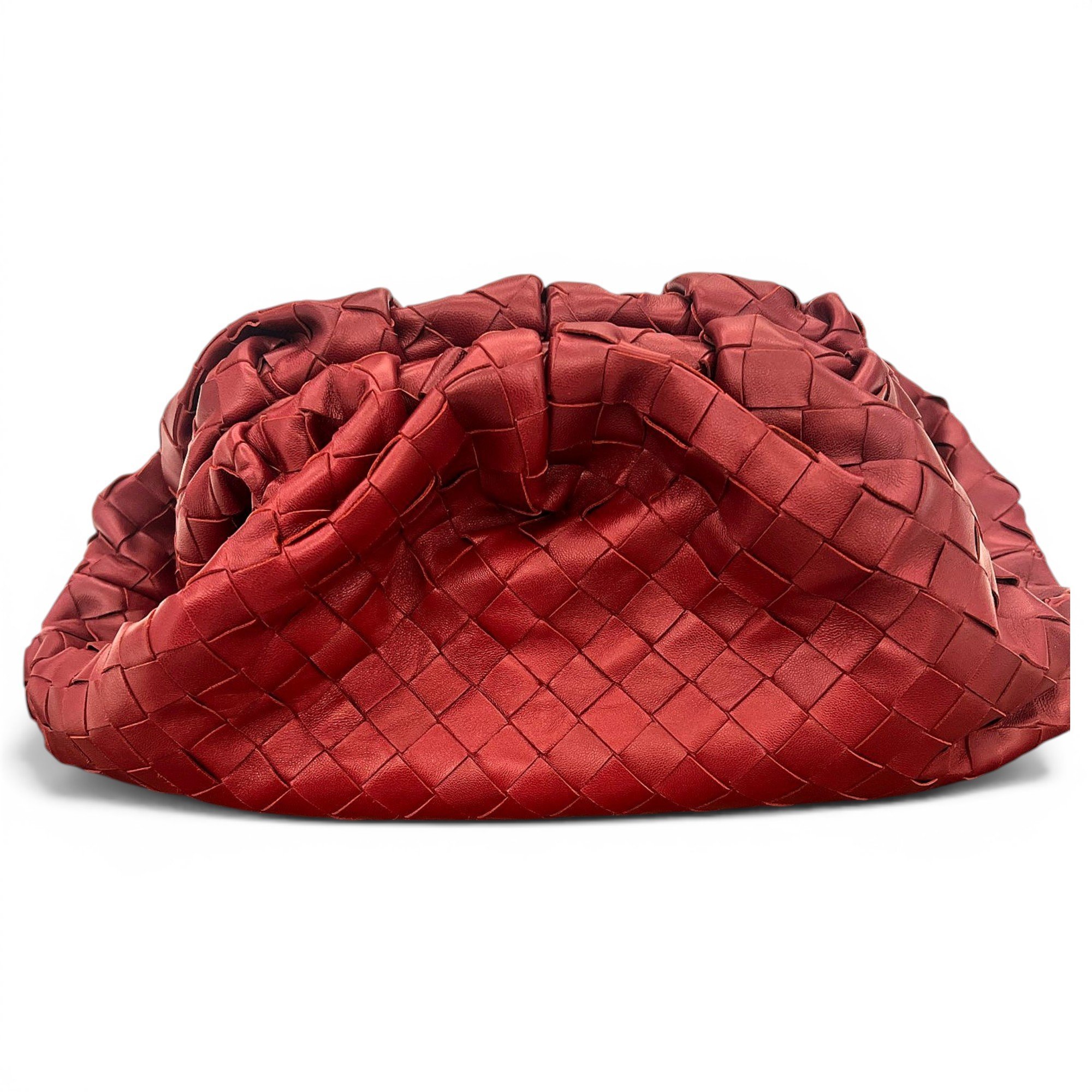 Pouch leather clutch bag
