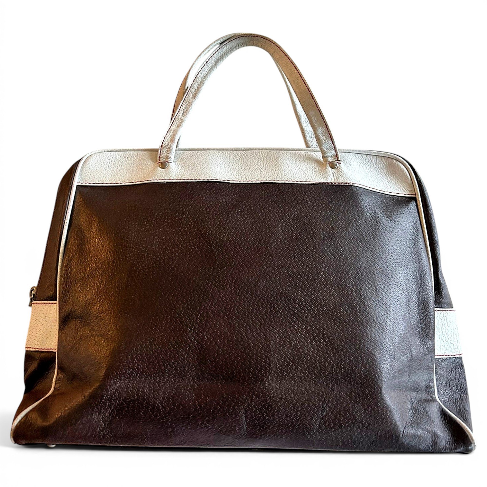 Leather bowling bag