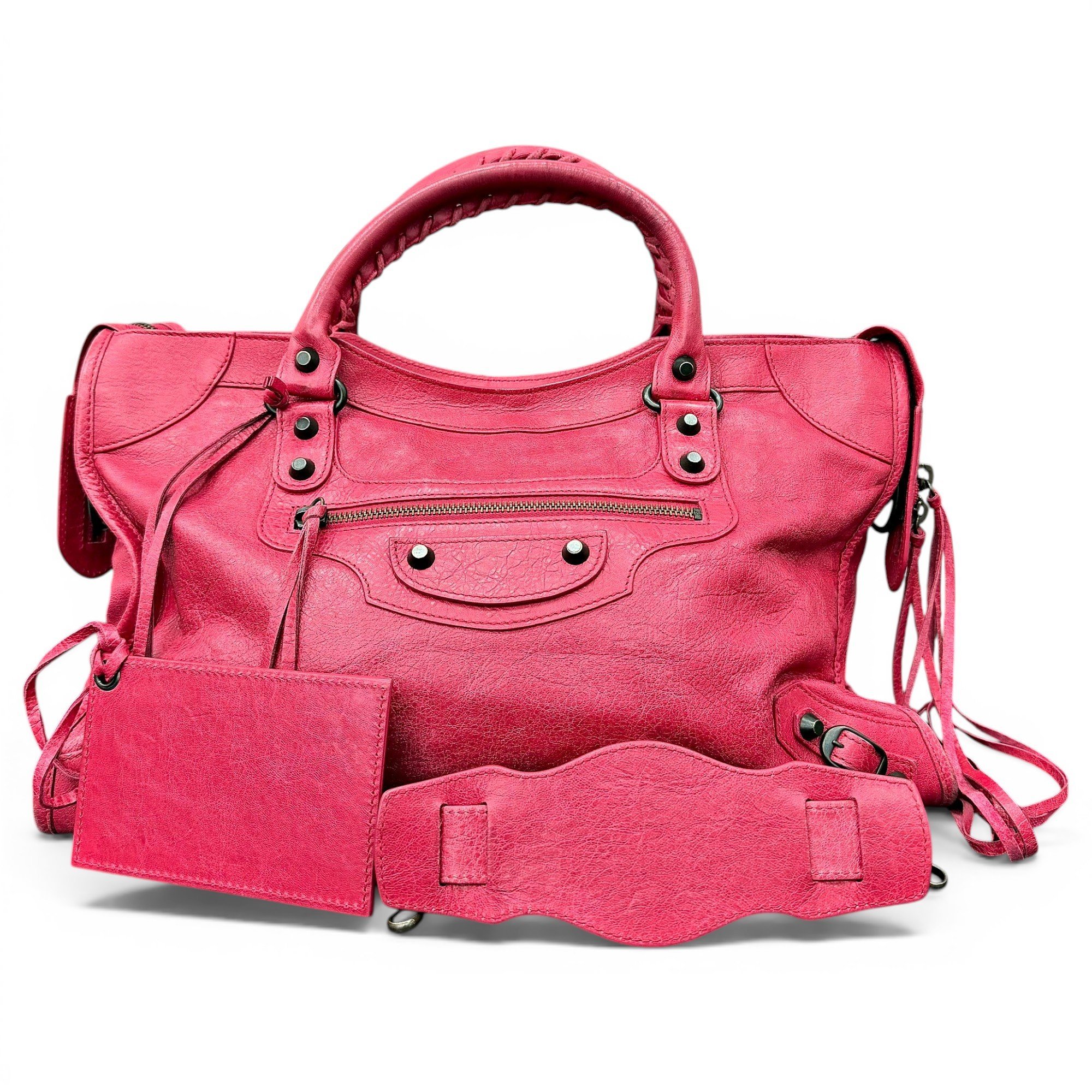 Classic Metalic leather handbag