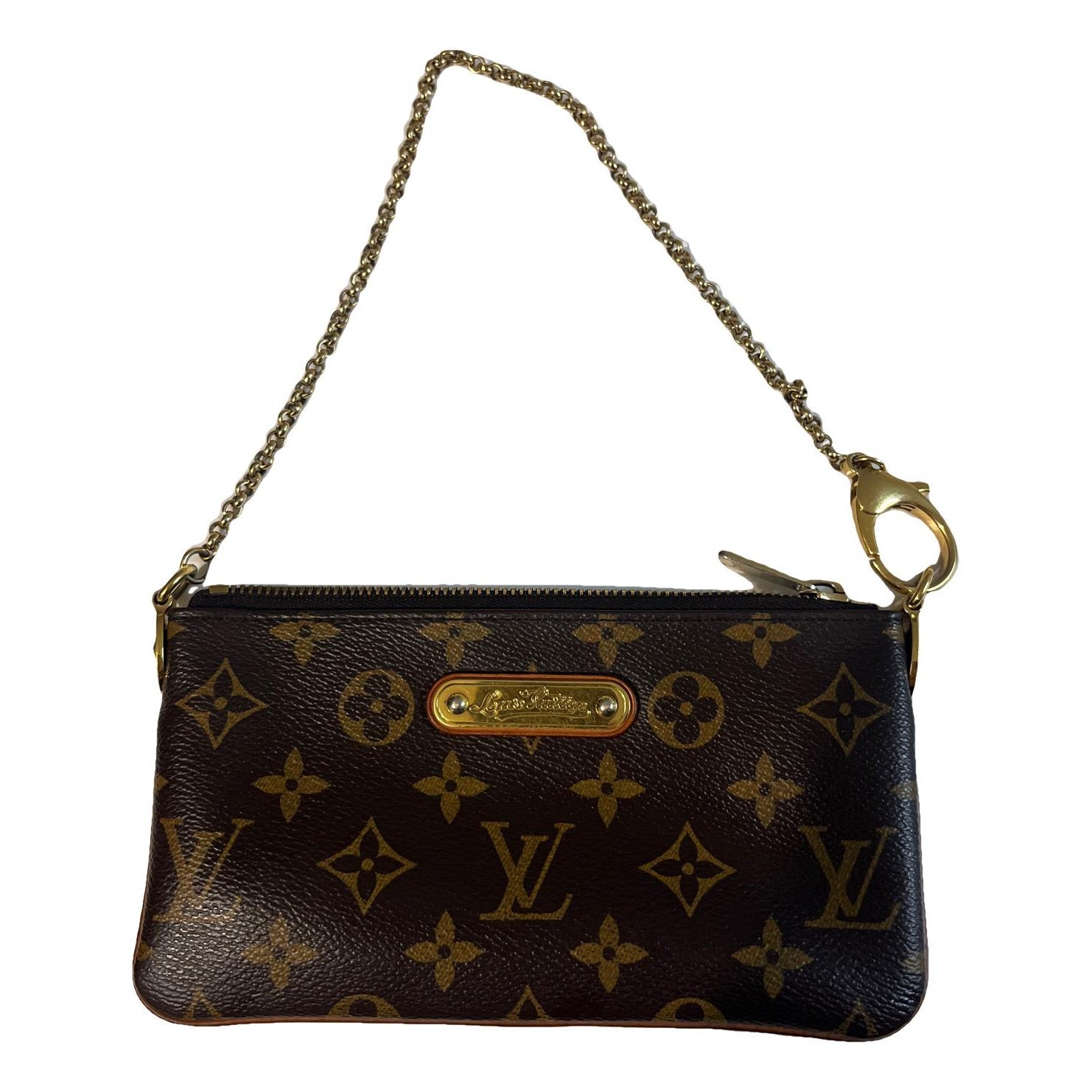 Leather clutch bag
