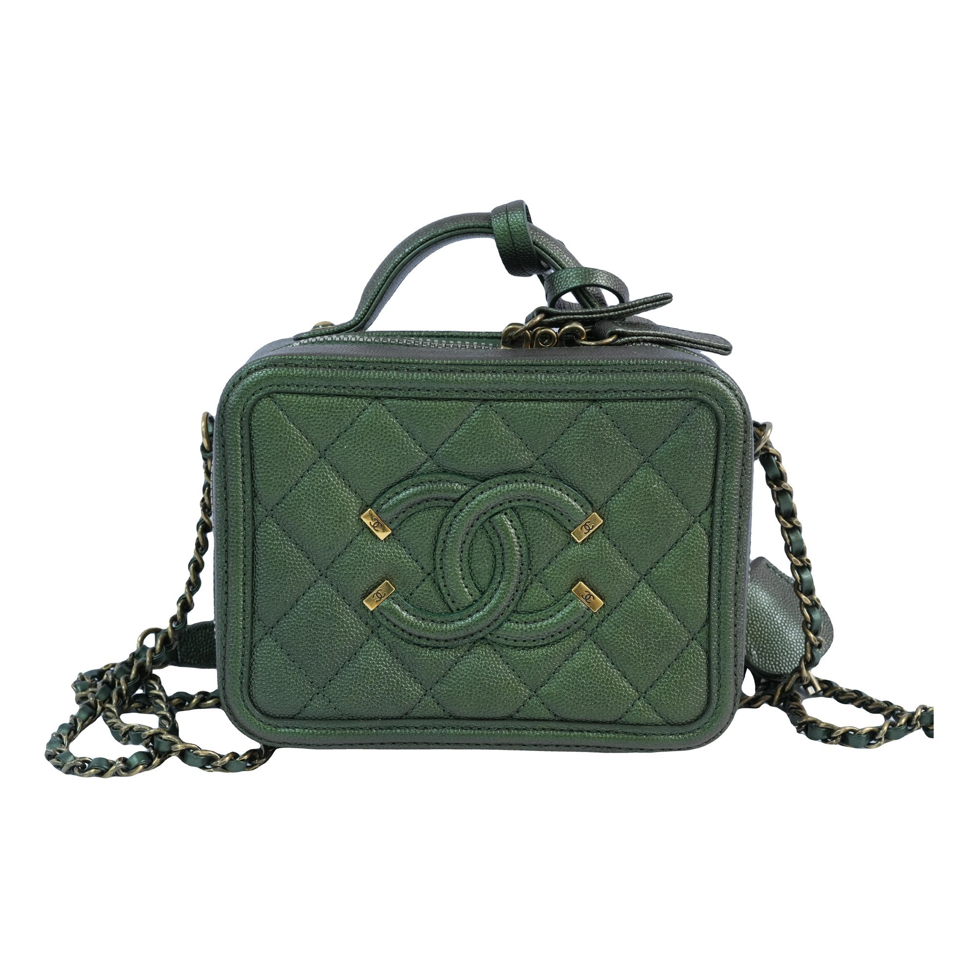 Vanity leather handbag
