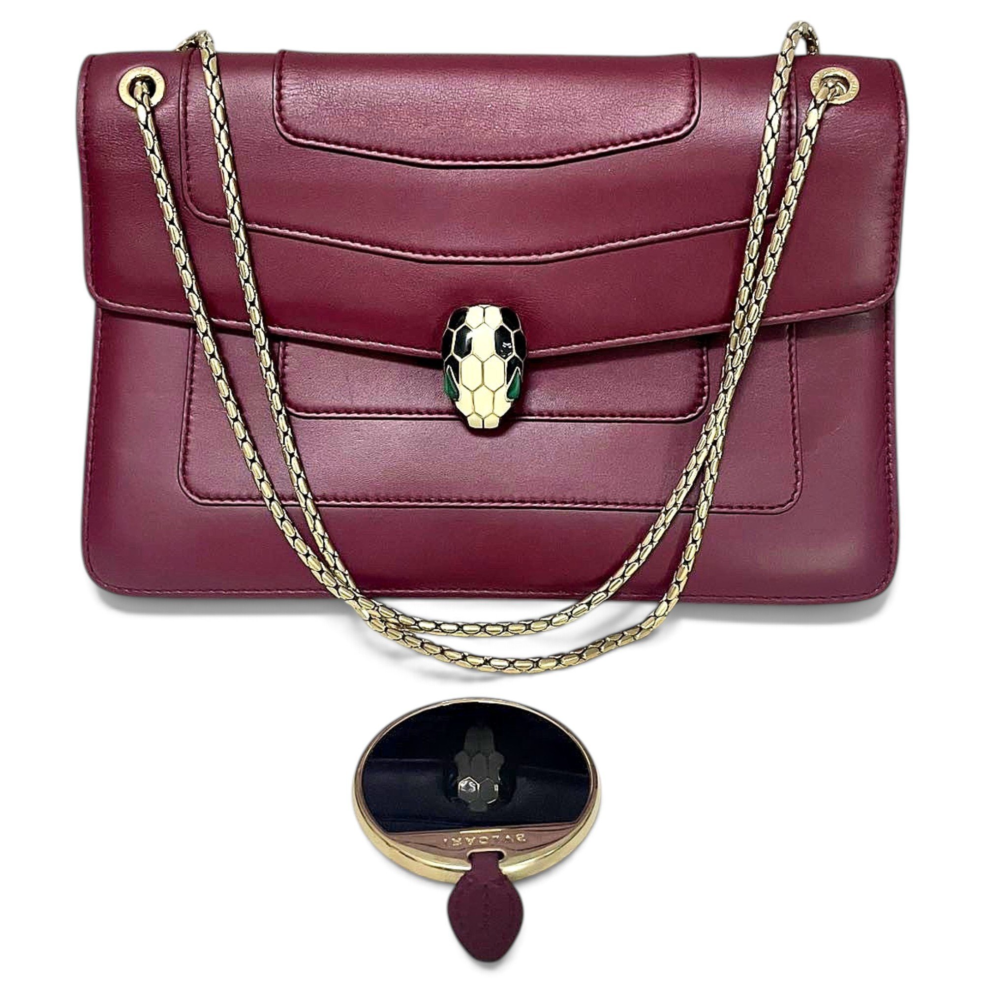 Bvlgari Serpenti leather handbag