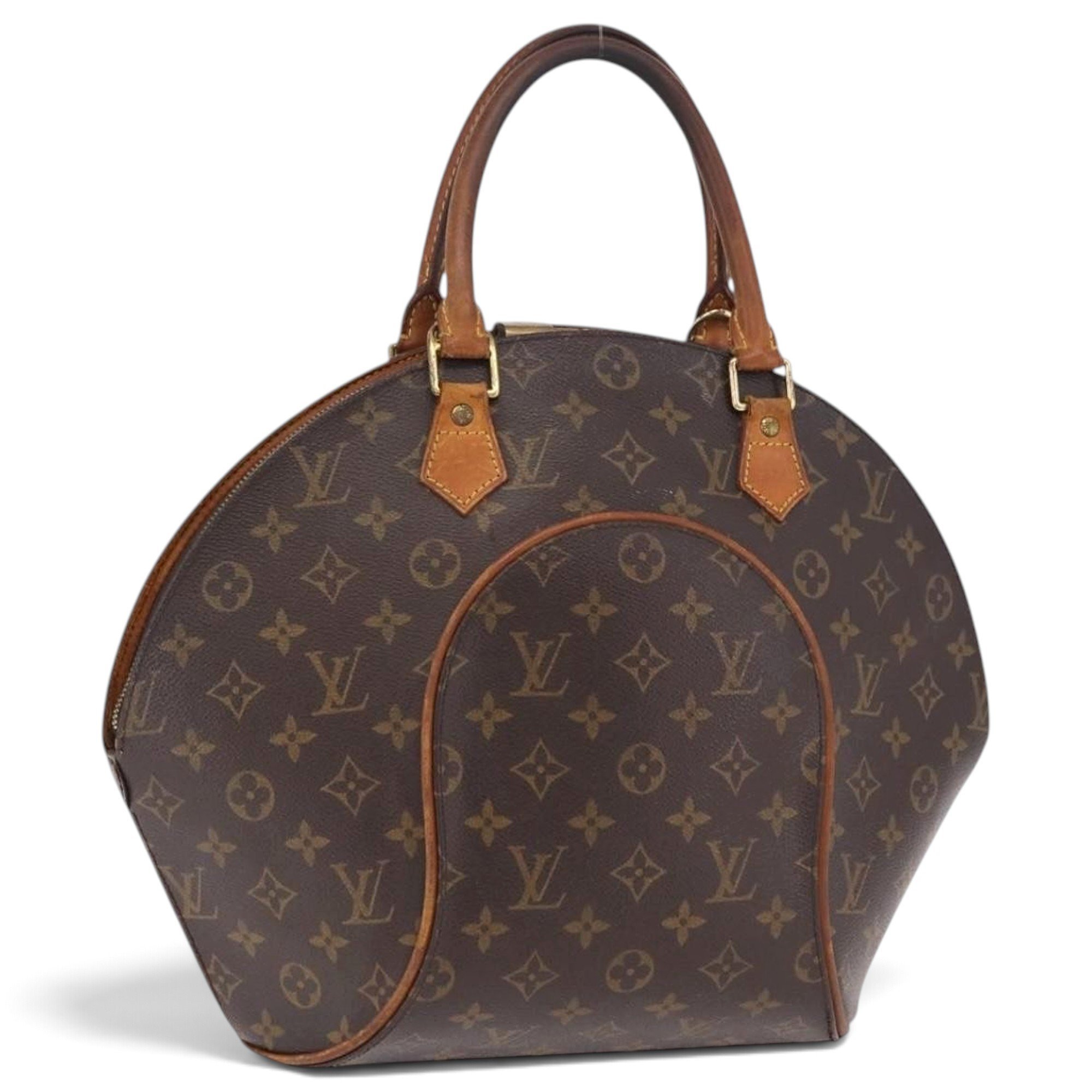 Ellipse leather handbag