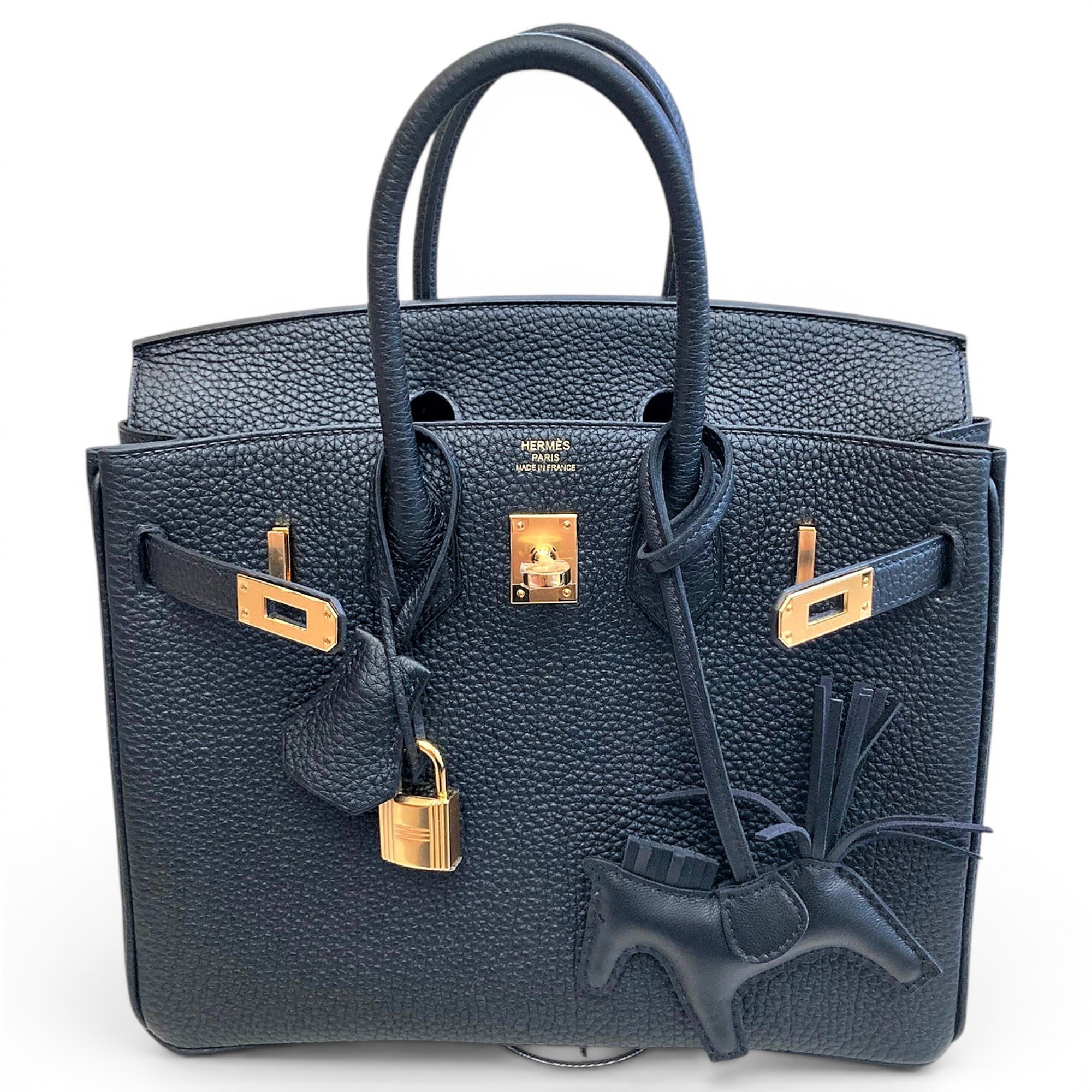Hermes Birkin 25 Handbag Black Togo Leather