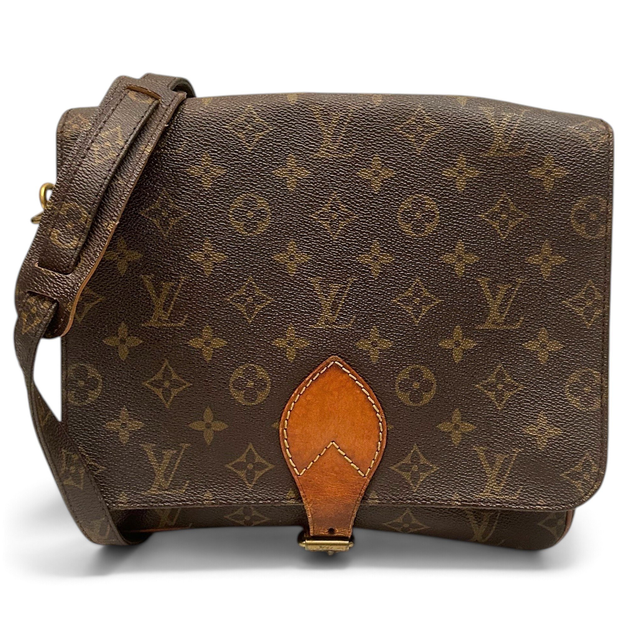Cartouchière leather handbag