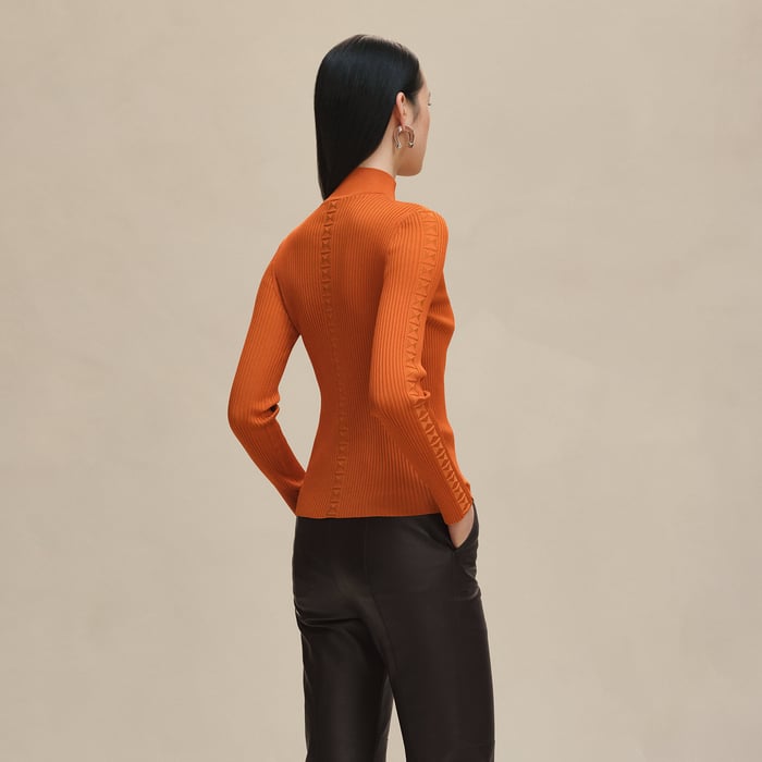 Orange Tangerine Long-sleeve Sweater
