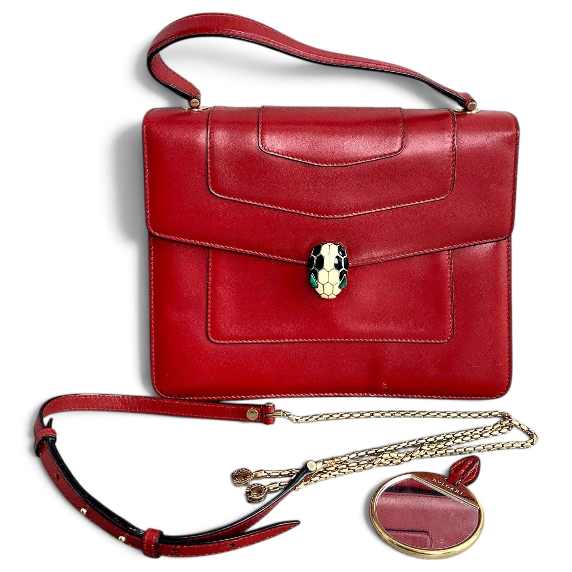 Serpenti leather handbag