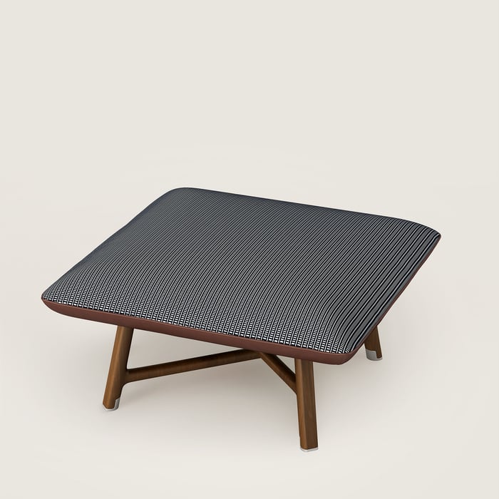 Les Necessaires d'Hermès "Carre d'Assise" Low Stool, Medium Model