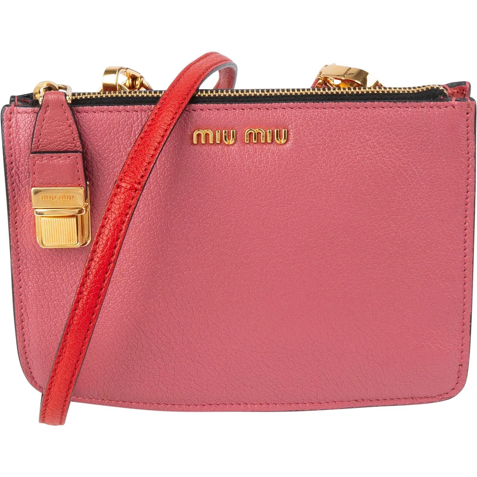 Madras leather crossbody bag