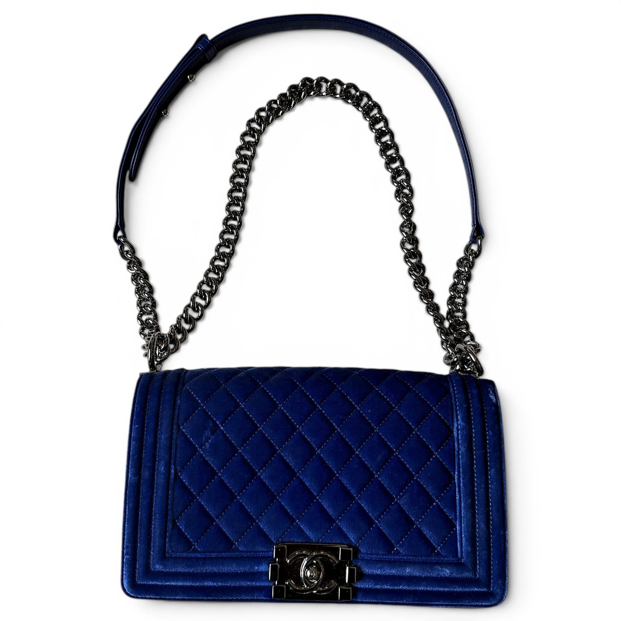 Boy velvet handbag