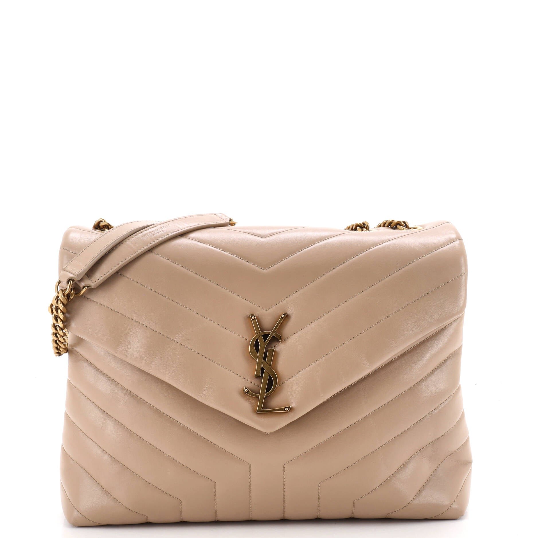 Loulou Shoulder Bag Matelasse Chevron Leather Medium