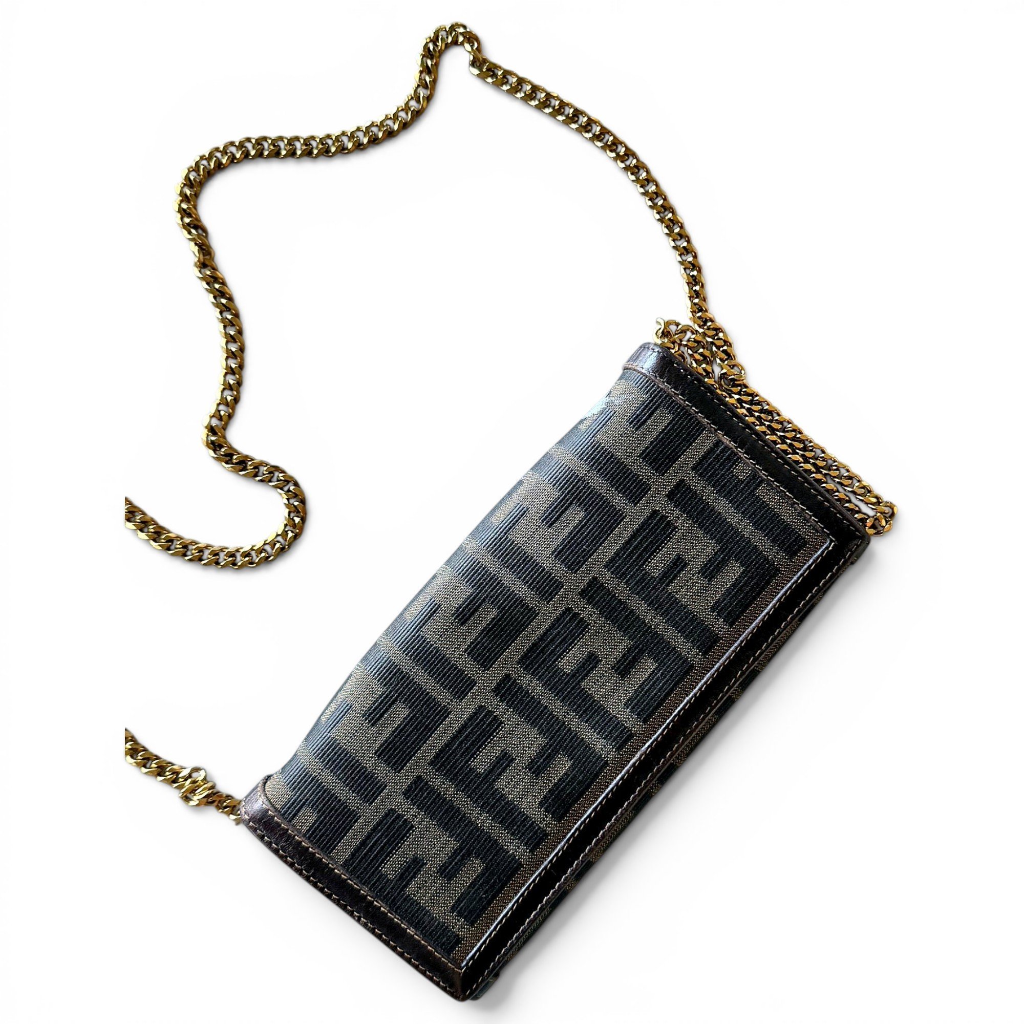 Wallet On Chain leather handbag