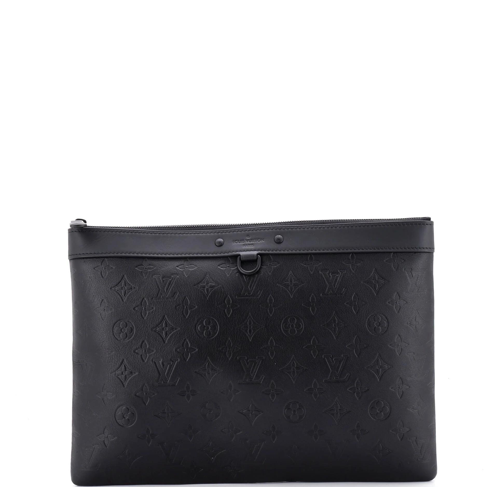 Leather clutch bag