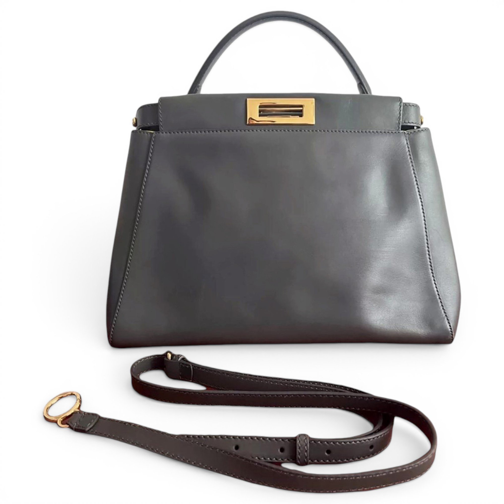 Peekaboo leather handbag