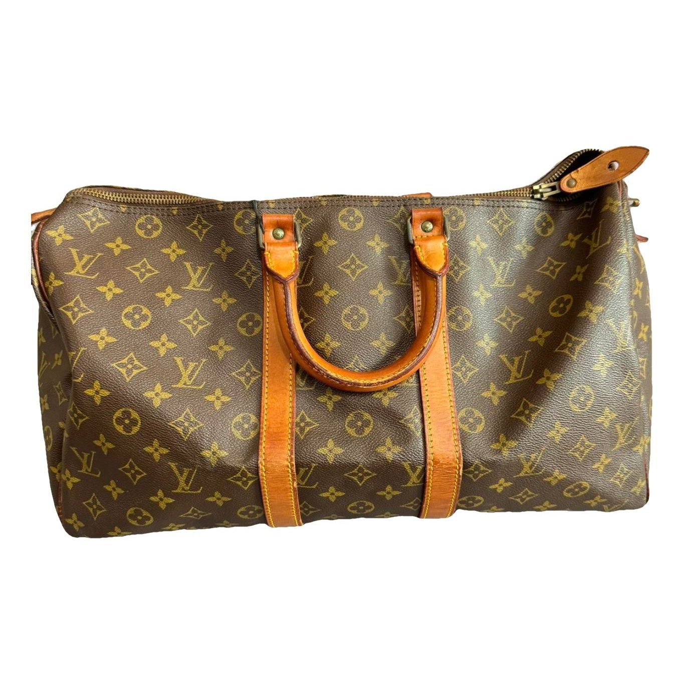 Keepall leather travel bag
