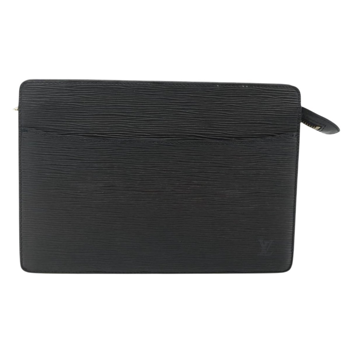 Leather clutch bag