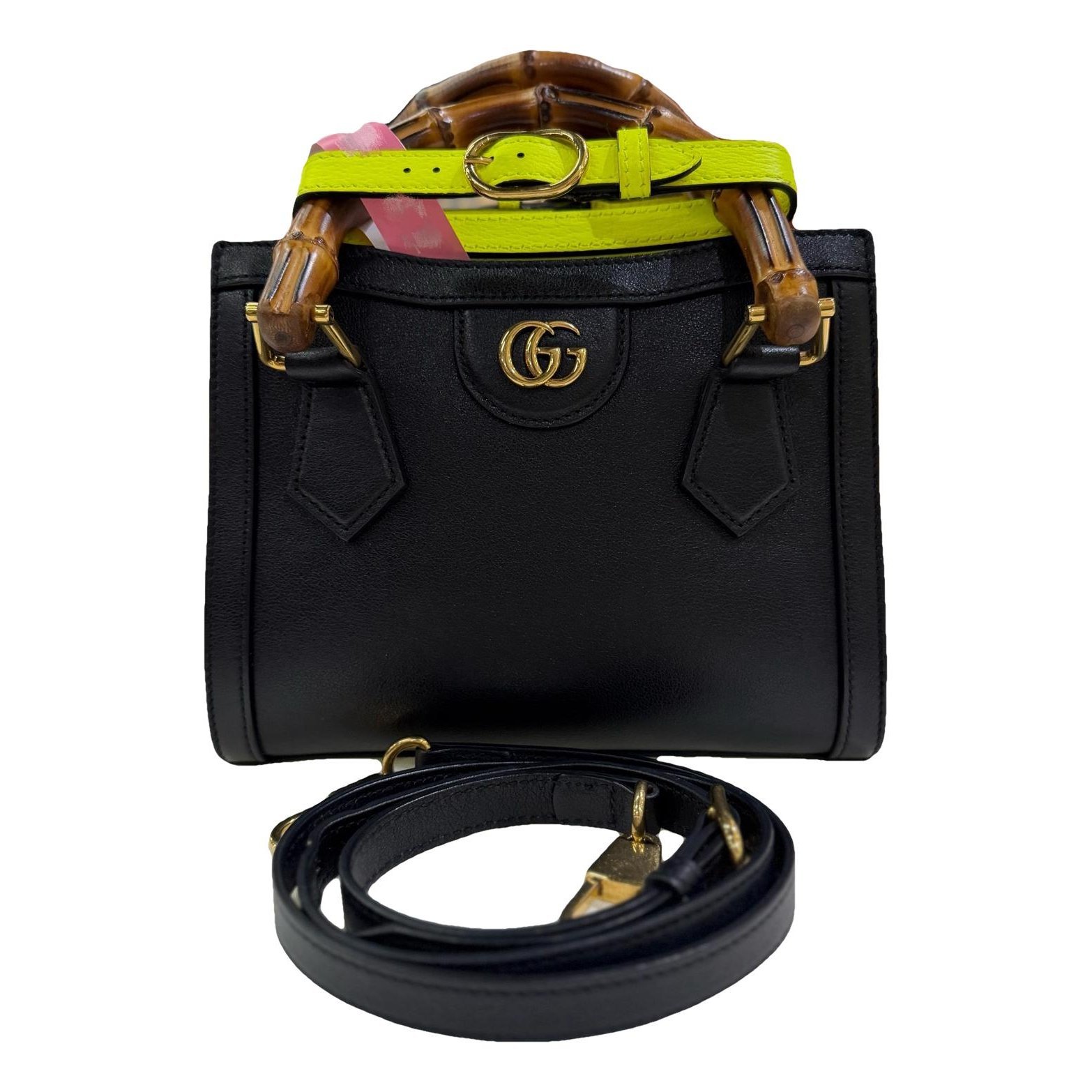 Diana Bamboo leather handbag
