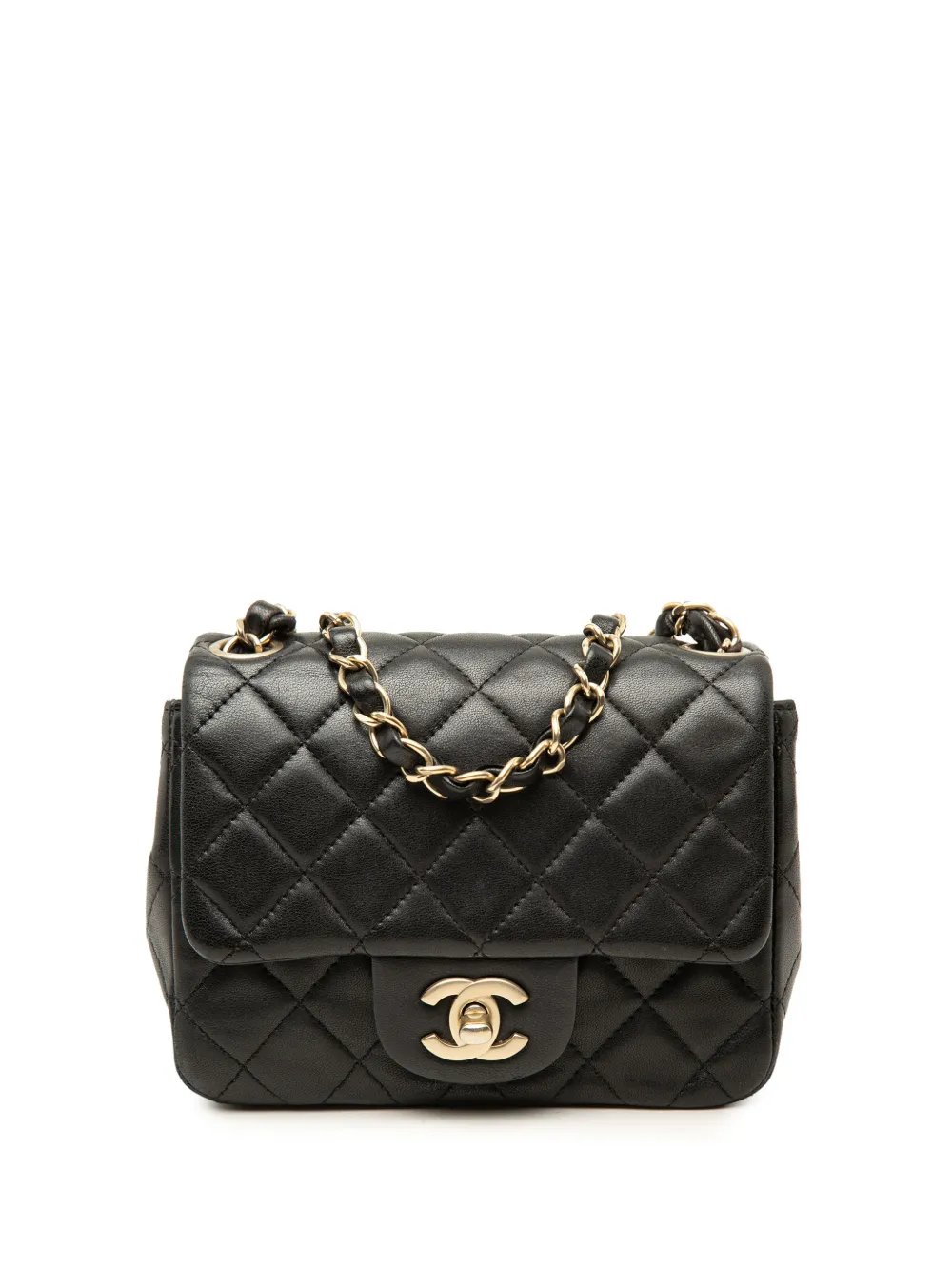 2014-2015 Mini Square Classic Lambskin Single Flap crossbody bag
