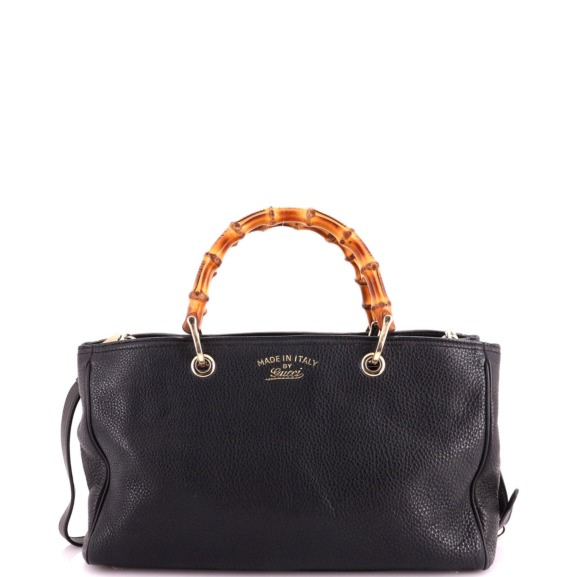 Bamboo Shopper Tote Leather Medium