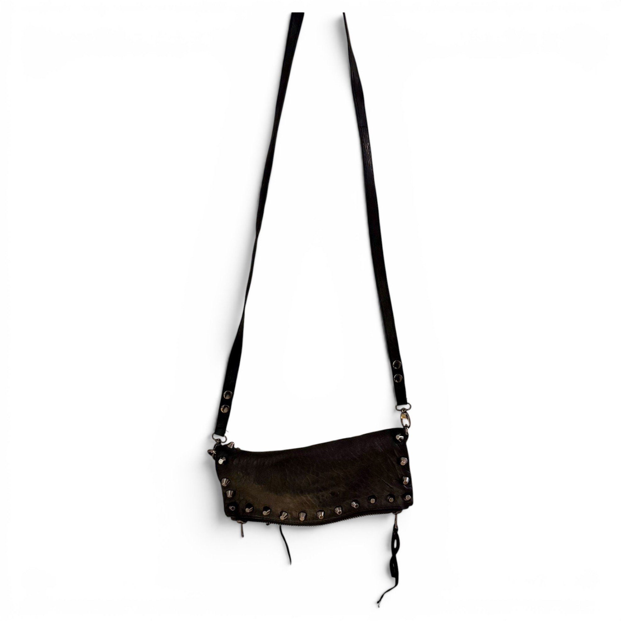 Leather clutch bag