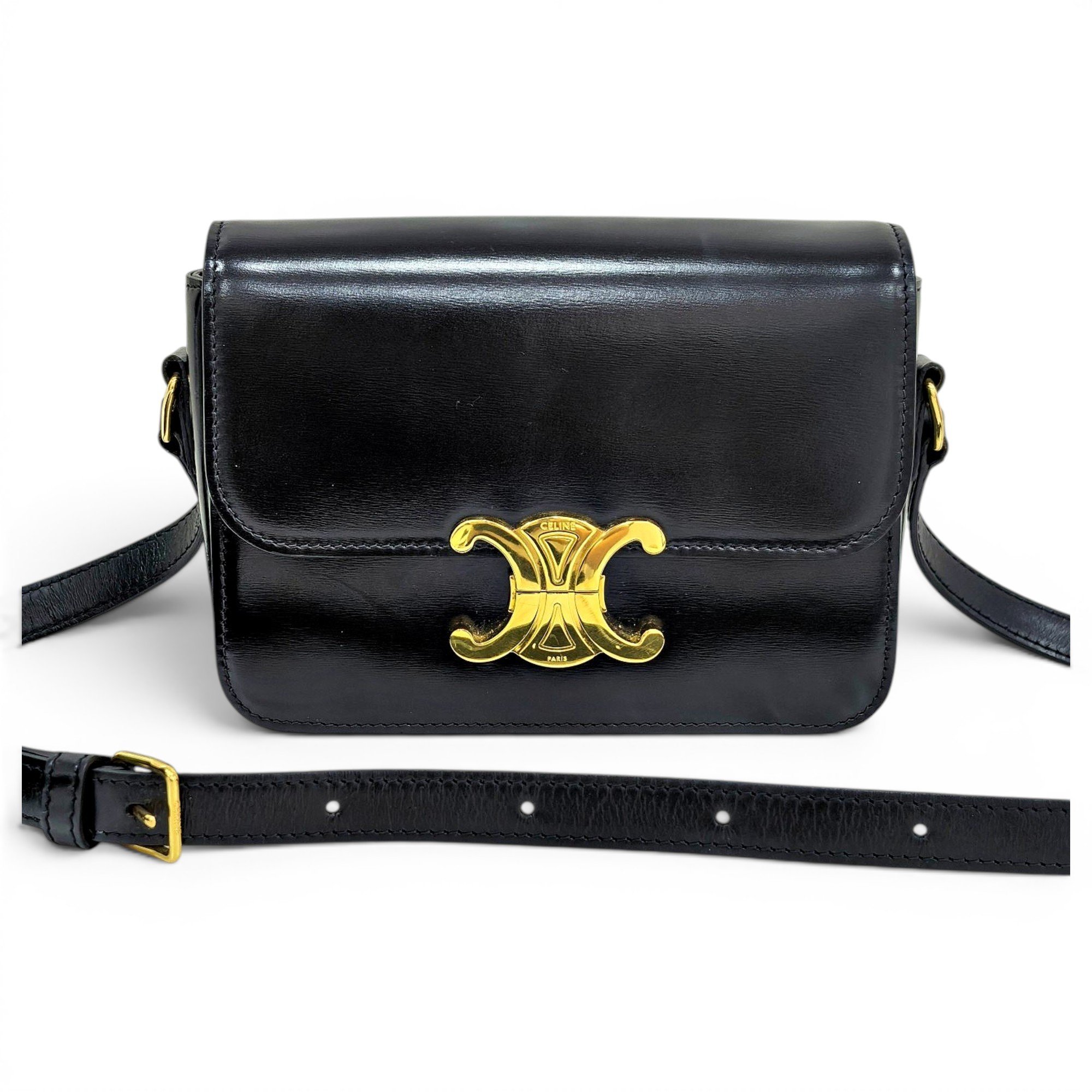 Triomphe leather handbag