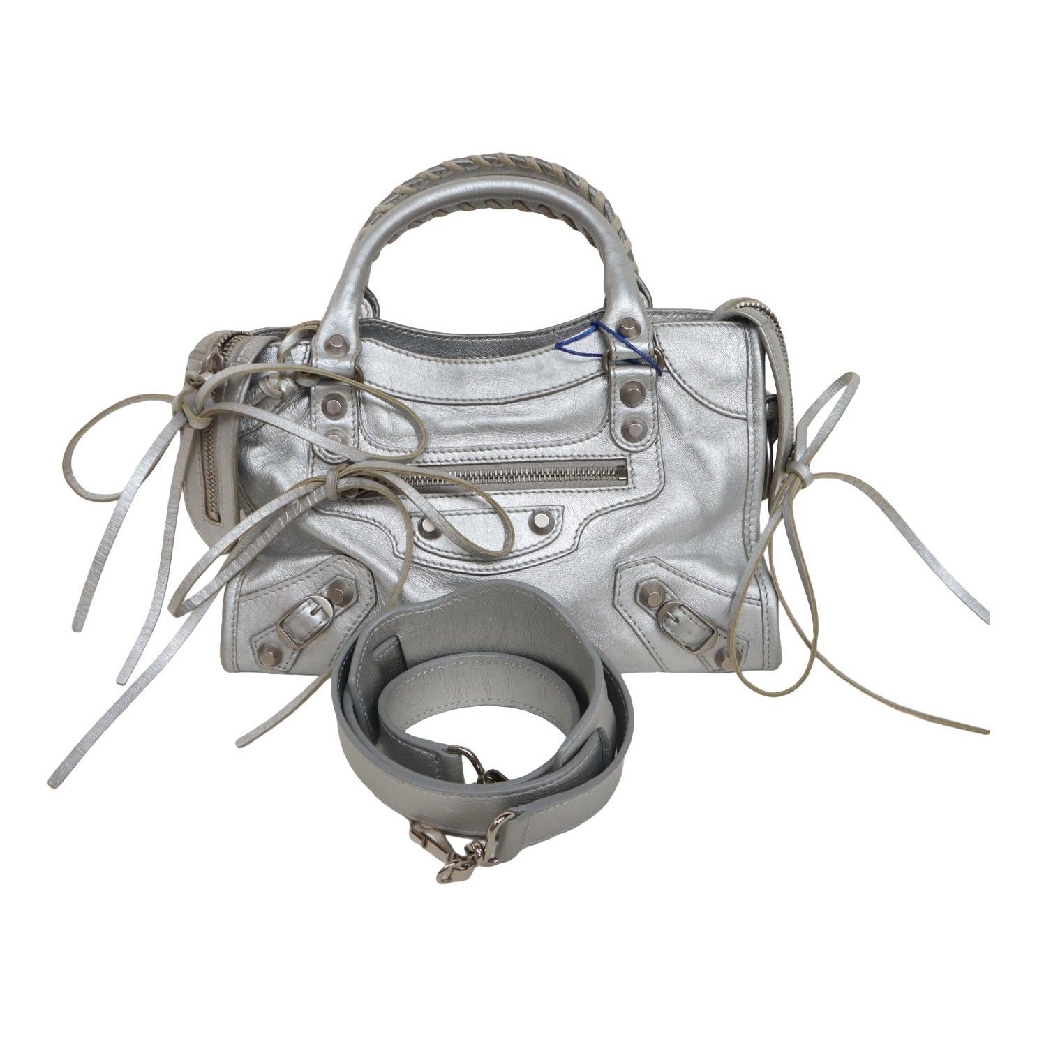 City leather handbag