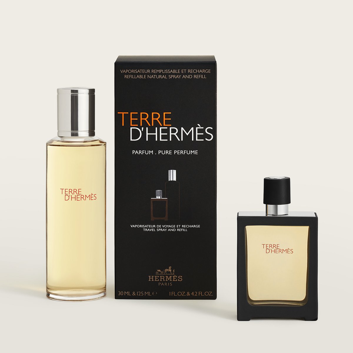 Sans Coloris Terre D'Hermes Parfum Travel Spray and Refill