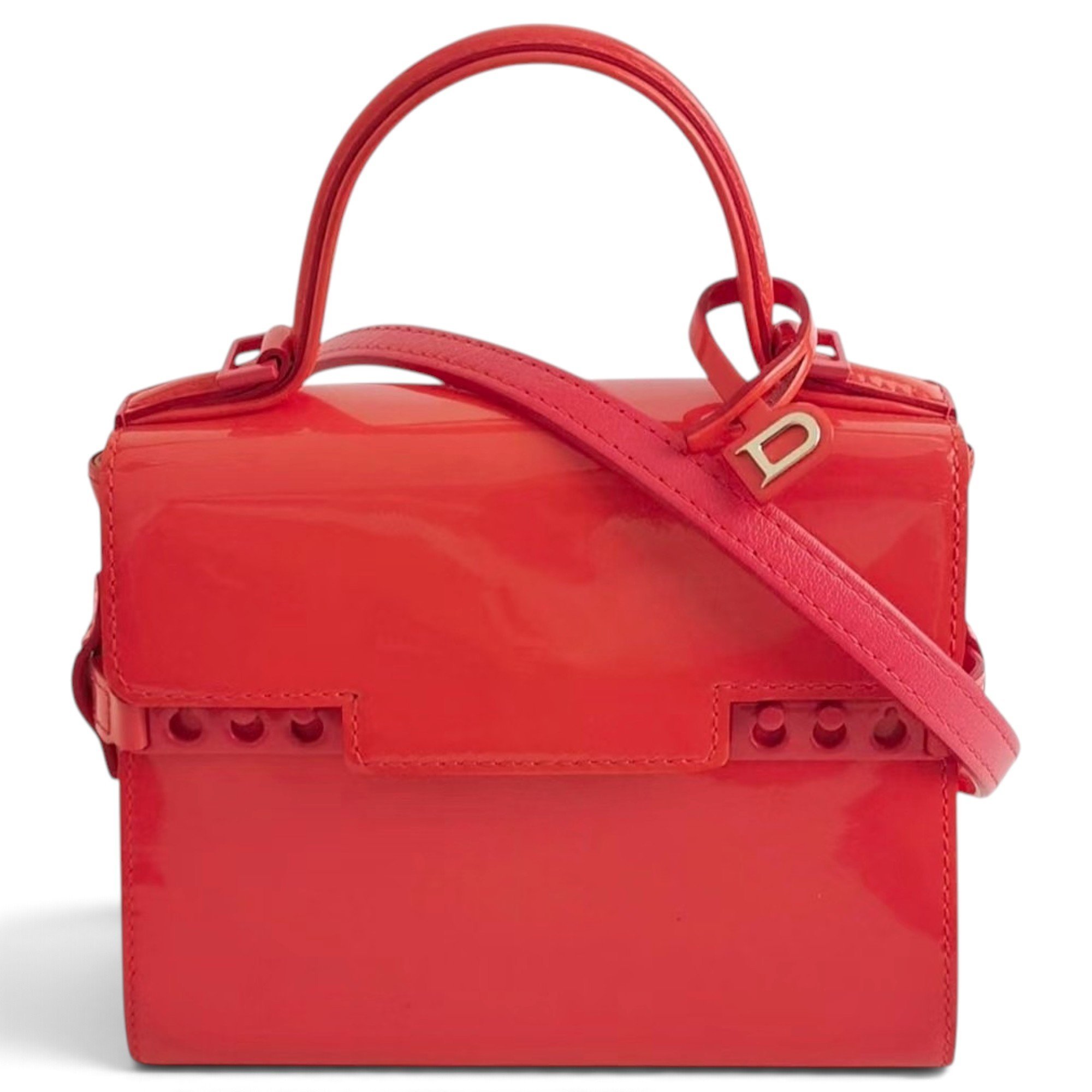 Delvaux Tempête patent leather mini bag