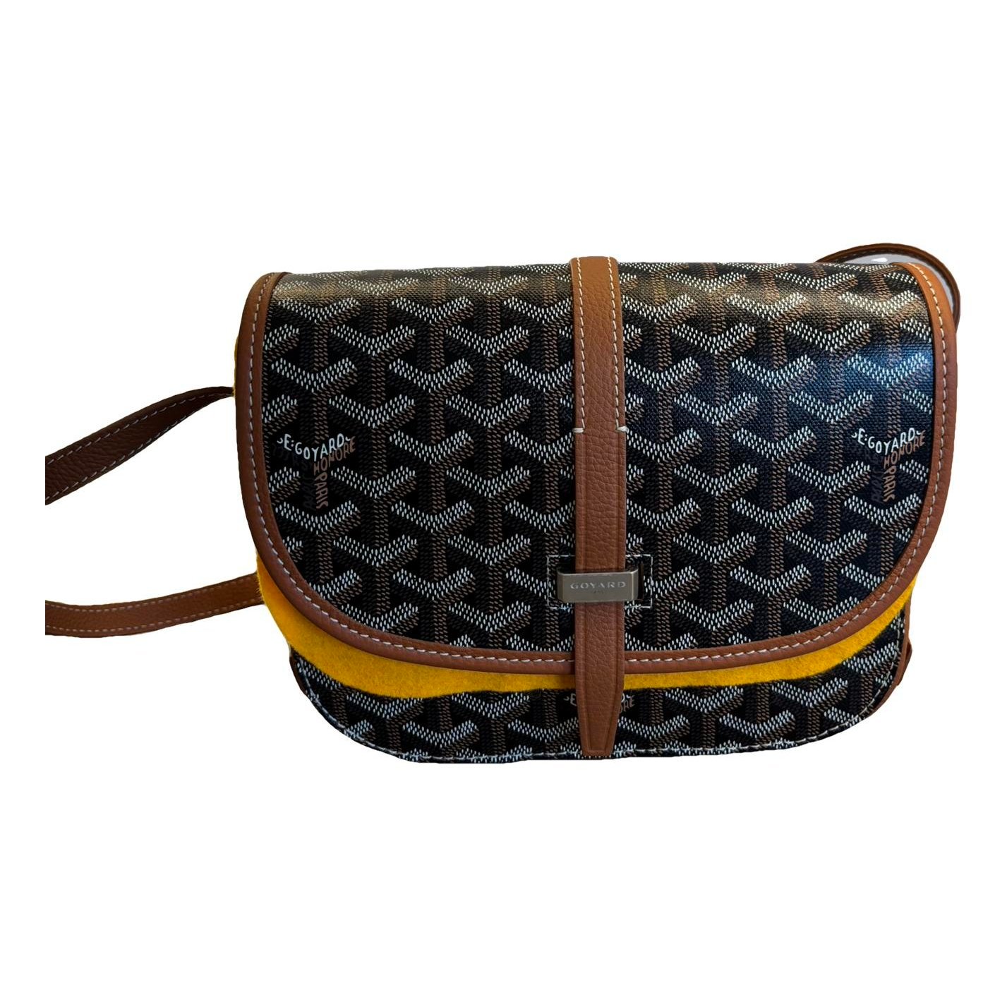 Goyard Belvedère leather handbag