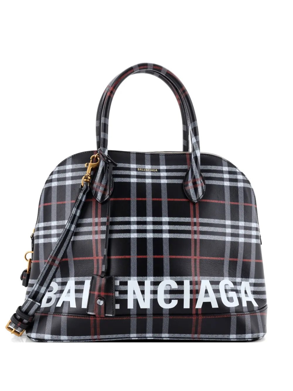 Logo Ville Bag Printed Leather Medium satchel