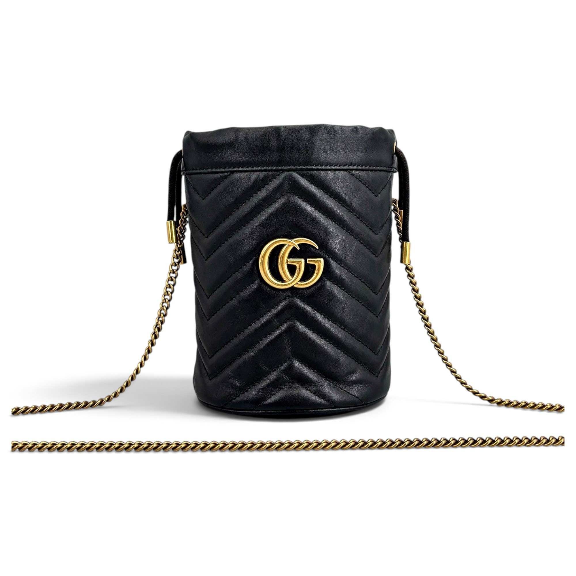 GG Marmont Chain Bucket leather handbag