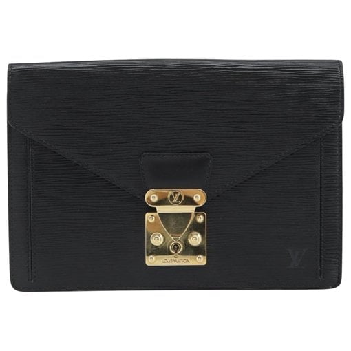 Leather clutch bag