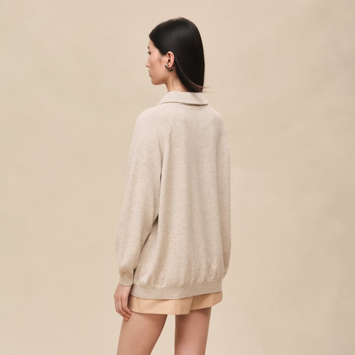 Beige Naturel Wide Sweater
